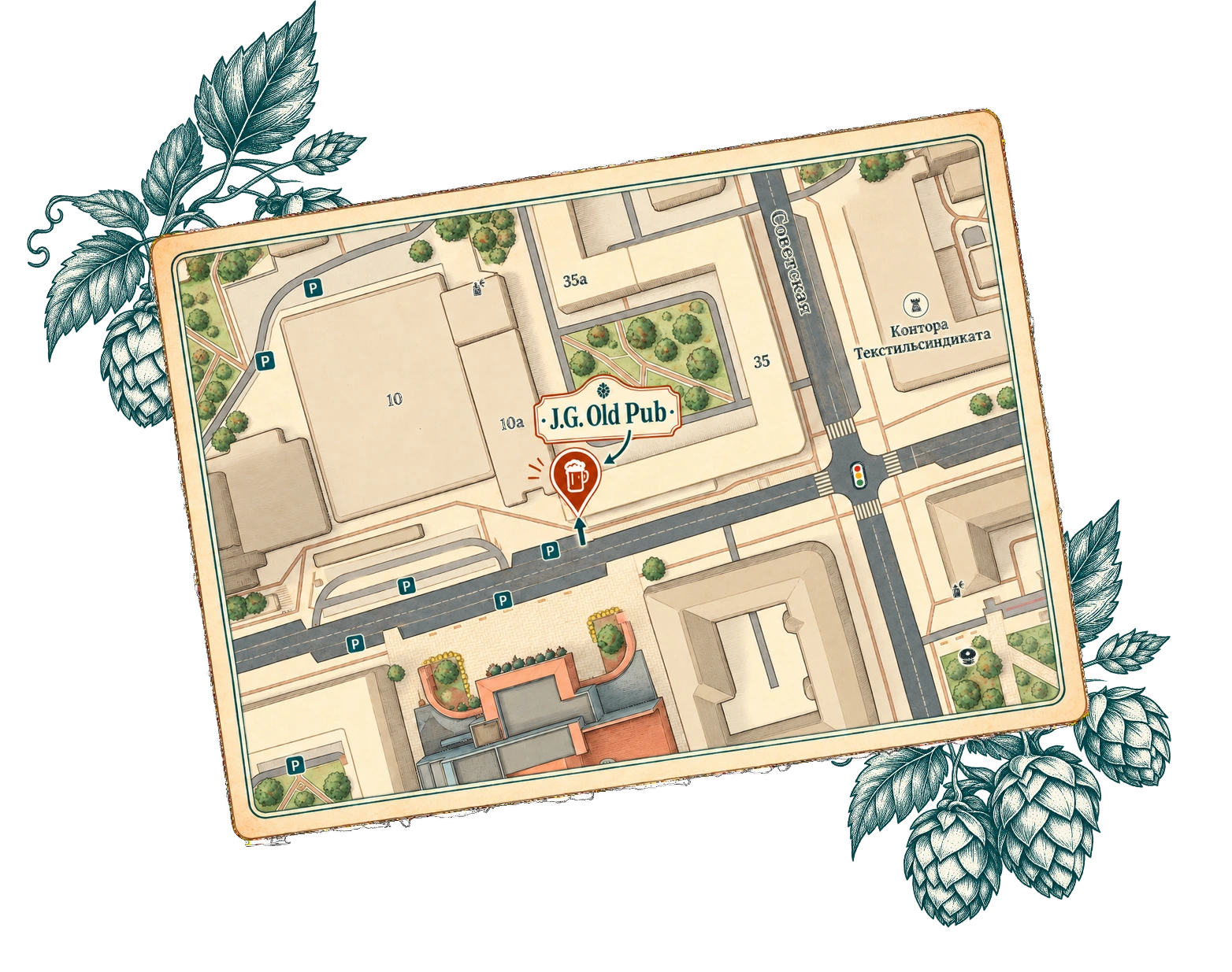 Карта: J.G. Old Pub, Новосибирск, улица Ленина, 8